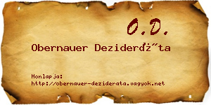 Obernauer Dezideráta névjegykártya